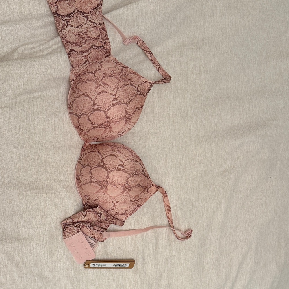 SKIMS Blush Snake Print Bra